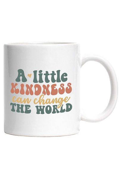 INOVATIX Personalized white mug, A little kindness can change the world, INOVATIX®. 330ml