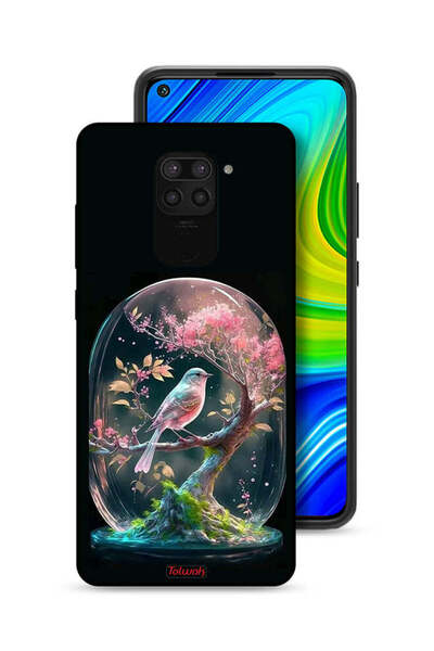 Tolwak غطاء حماية لهاتف شاومي ريدمي نوت 9 بتصميم طائر في جرة