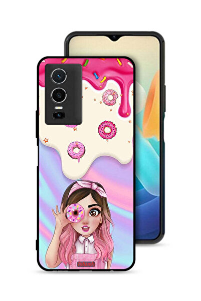 Tolwak غطاء حماية لهاتف Vivo Y76 5G يحمل صورة دونات