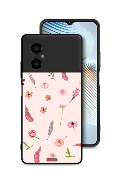 Tolwak Xiaomi Poco M4 5G Protective Case Cover Leaves And Roses Pattern