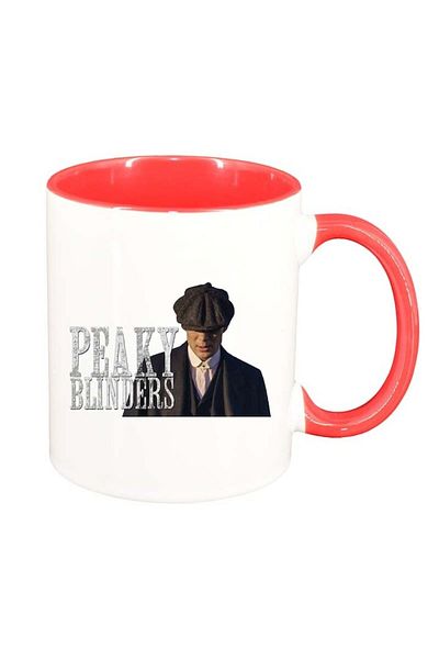 INOVATIX Personalized white mug, Peaky Blinders, red interior, D1309, INOVATIX®. 330ml