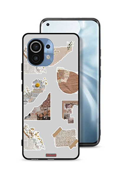 Tolwak غطاء حماية لهاتف شاومي مي 11 مصنوع من قطع من الملصقات الورقية