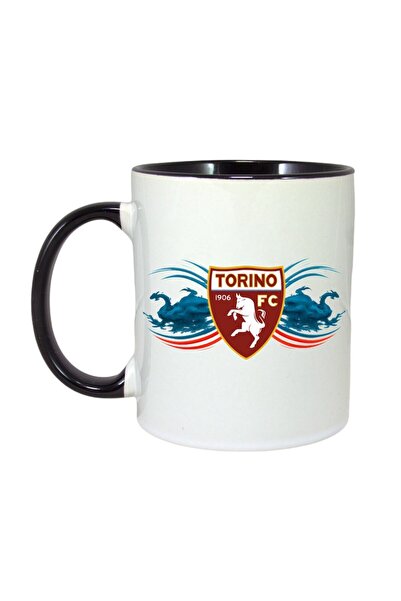 INOVATIX Cana Alba Personalizata, Torino Fc Italia, Maner Si Interior Negru, ®. 330ml