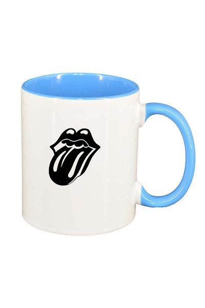 INOVATIX Personalized white mug, Lips, light green interior, D330, INOVATIX®. 330ml