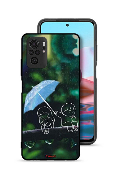 Tolwak Xiaomi Redmi Note 10S Protective Case Cover Couple Abstract Art