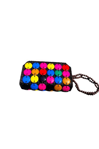 Yenigeldi 1 Piece Colorful Beaded Handmade Mini Wallet – Zippered, Wristband Strap