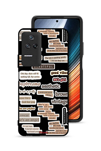 Tolwak Xiaomi Poco F4 Protective Case Cover Beautiful Quotes Stickers