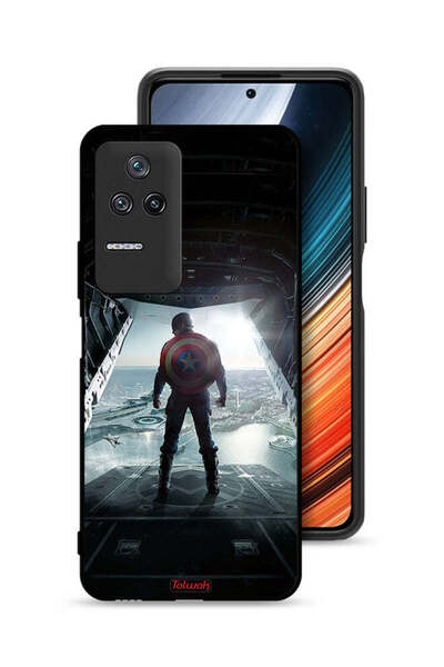 Tolwak غطاء حماية لهاتف شاومي ريدمي K50 برو بتصميم صورة كابتن أمريكا