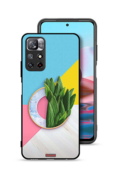 Tolwak غطاء حماية لهاتف شاومي ريدمي نوت 11 4G بنمط أوراق تجريدية