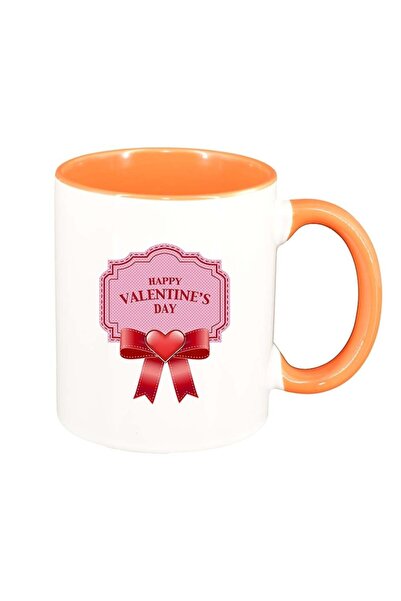 INOVATIX Cana alba personalizata, Love, interior portocaliu, D400, INOVATIX®....