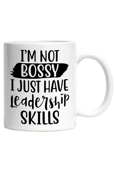INOVATIX Personalized white mug, for those who have leadership skills - bosses, INOVATIX®. 330ml