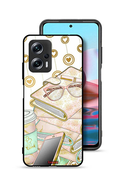 Tolwak جراب حماية لهاتف Xiaomi Poco X4 GT بتصميم نظارات على شكل كتب