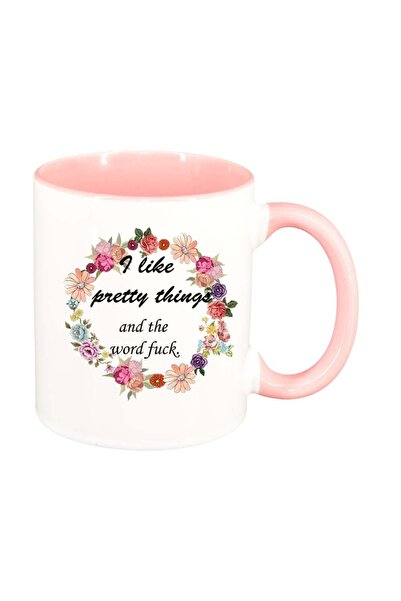 INOVATIX Cana alba personalizata, Flori, I like pretty things..., interior ro...