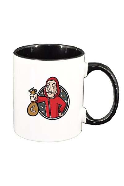 INOVATIX Εξατομικευμένη λευκή κούπα, La Casa De Papel, μαύρο εσωτερικό, D1485...