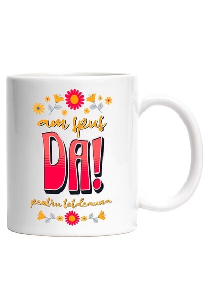 INOVATIX Cana alba personalizata, Am spus 'DA' pentru totdeauna, Casatorie, F...