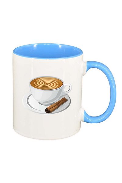 INOVATIX Personalized white mug, Coffee, blue interior, D412, INOVATIX®. 330ml