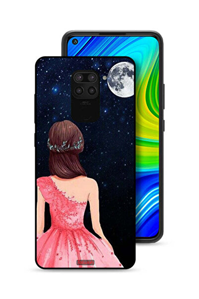 Tolwak غطاء حماية لهاتف شاومي ريدمي نوت 9 برسومات فتاة وقمر