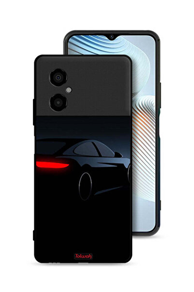 Tolwak Xiaomi Poco M4 5G Protective Case Cover Dark Car