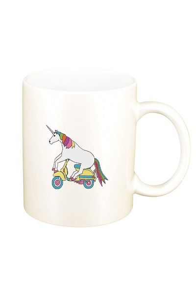 INOVATIX Cana alba personalizata, Unicorn - Vespa, D1433, INOVATIX®. 330ml