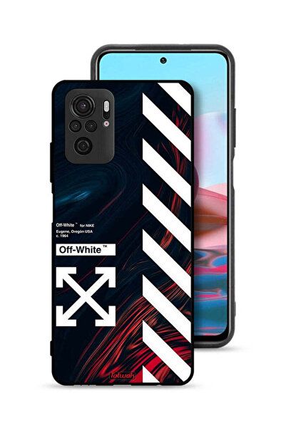 Tolwak Xiaomi Redmi Note 10 4G Protective Case Cover Off White Sticker