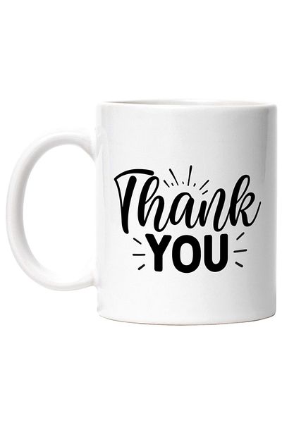 INOVATIX Personalized white mug, thank you in English Thank you, INOVATIX®. 330ml