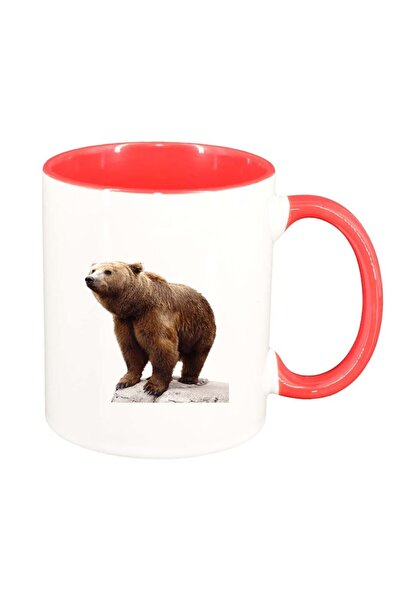 INOVATIX Cana alba personalizata, Ursulet, interior rosu, D206, INOVATIX®. 330ml