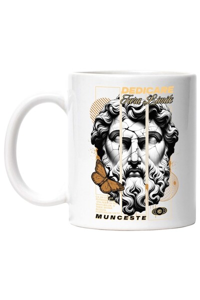 INOVATIX Cana alba personalizata, Munceste - Dedicare fara Limite, Fluture, S...