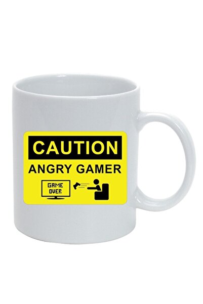 INOVATIX Cană albă personalizată, Gamer, Game Over, alb, D1377, INOVATIX®. 330ml