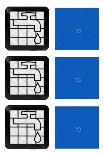 Marketto مكنسة فيليبس FC 9334 المتوافقة مع 3 قطع من الفلتر المسبق (مع إسفنجة)