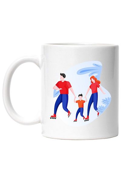 INOVATIX Personalized white mug, Roller, Sport, Family, Child, INOVATIX®. 330ml
