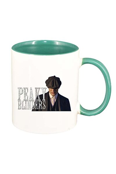 INOVATIX Персонализирана бяла чаша, Peaky Blinders, зелена вътрешност, D1309,...