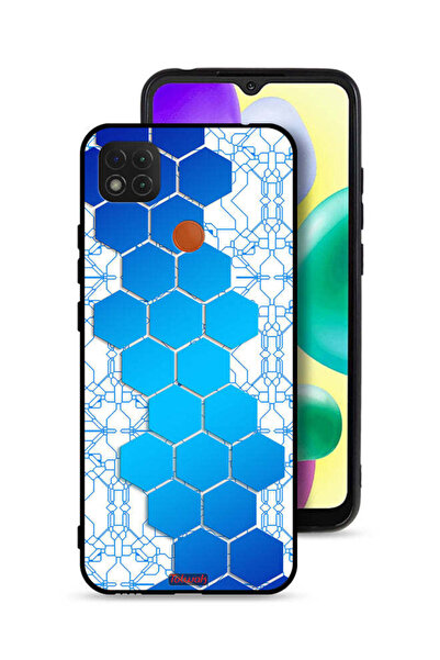 Tolwak غطاء حماية لهاتف شاومي ريدمي 9 سي بنمط شبكات أيقونات سداسية الأضلاع