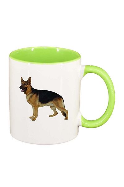 INOVATIX Personalized white mug, Dog, light green interior, D349, INOVATIX®. 330ml