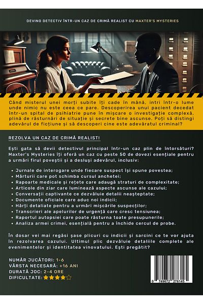 Maxter’s Mysteries Detective and Investigation Game – Maxter's Mysteries: Psychiatric Murder, Realistic Crime Case
