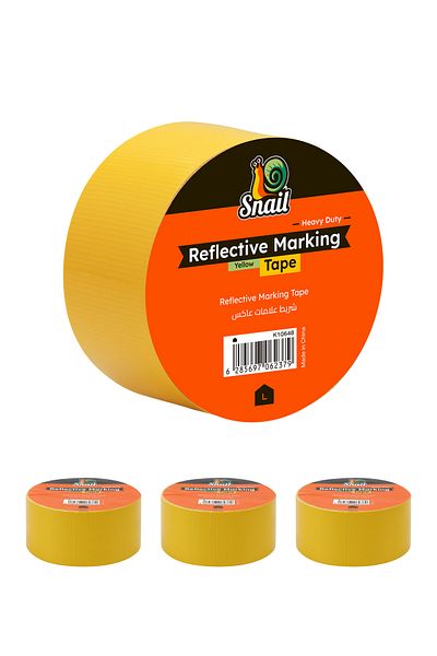 Lawazim Snail Reflective Marking Tape Set of 4 -4.8cmx16.5m- Utility Tape for Sealing, Repairs & DIY