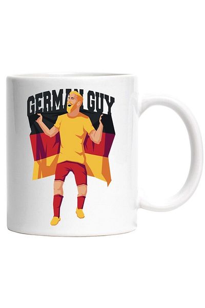 INOVATIX Personalized white mug, Message In English German Guy, Flag, Man, Germany, INOVATIX®. 330ml