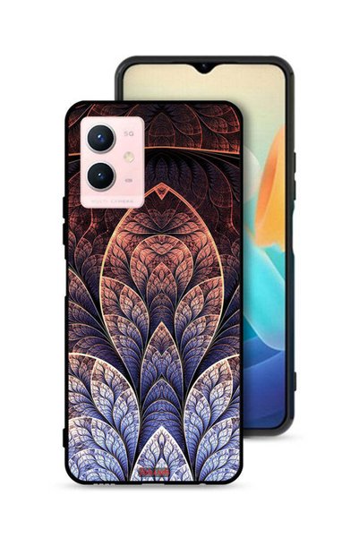 Tolwak غطاء حماية Vivo Y33s 5G بتصميم زهور كسورية تجريدية