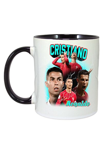 INOVATIX Cana Alba Personalizata, Cristiano Sad, Maner Si Interior Negru, ®. ...