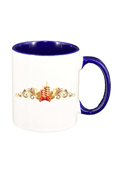 INOVATIX Персонализирана бяла чаша, Коледа, тъмносин интериор, D166, INOVATIX...