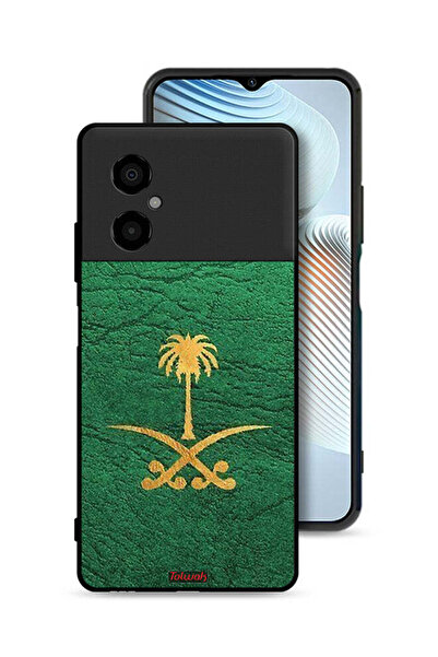 Tolwak غطاء حماية لهاتف شاومي بوكو M4 5G - علامة المملكة العربية السعودية - جلد