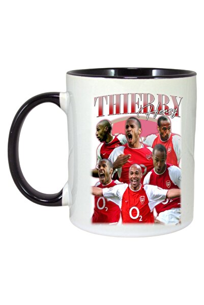 INOVATIX Εξατομικευμένη Λευκή Κούπα, Thierrry Hennry, Μαύρη Λαβή και Εσωτερικ...