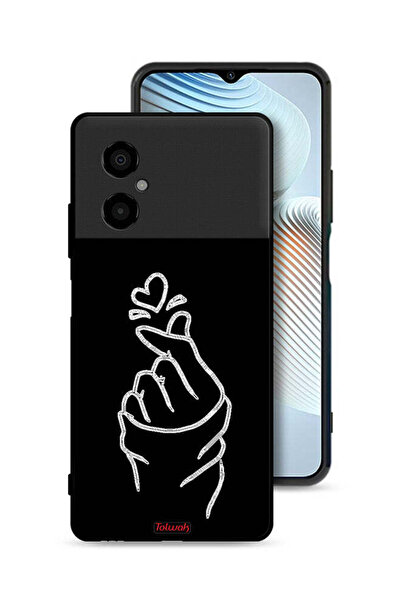 Tolwak Xiaomi Poco M4 5G Protective Case Cover Snap Love