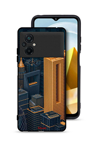 Tolwak غطاء حماية لهاتف Xiaomi Poco M5 4G برسومات مباني فنية