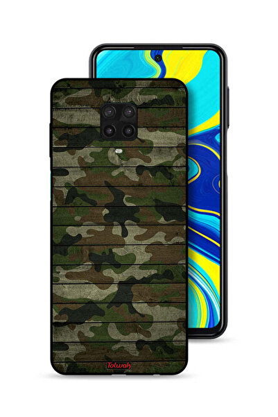 Tolwak غطاء حماية لهاتف شاومي ريدمي نوت 9 برو بنمط خشبي مموه