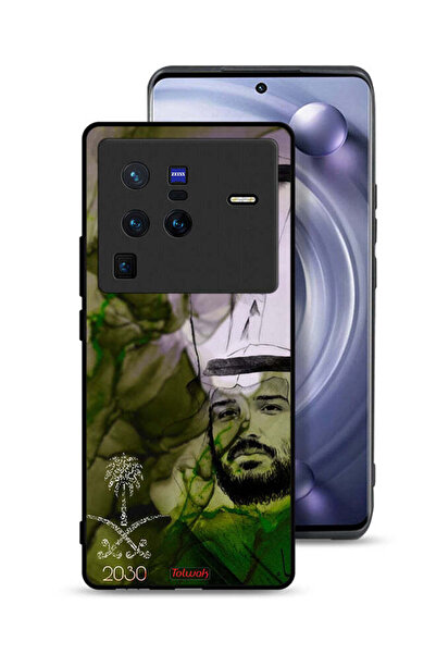 Tolwak غطاء حماية فيفو X80 برو - ملصق فني للملك سلمان وولي العهد محمد