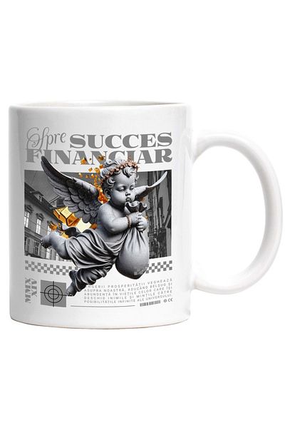 INOVATIX Personalized white mug, Rich Angel - To Financial Success, INOVATIX®. 330ml