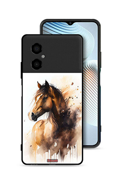Tolwak Xiaomi Poco M4 5G Protective Case Cover Horse Abstract Art