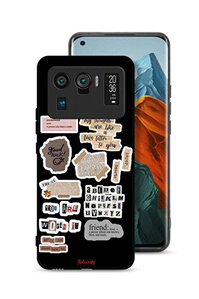 Tolwak غطاء حماية لهاتف شاومي مي 11 ألترا، ملصقات عبارات الحظ السعيد