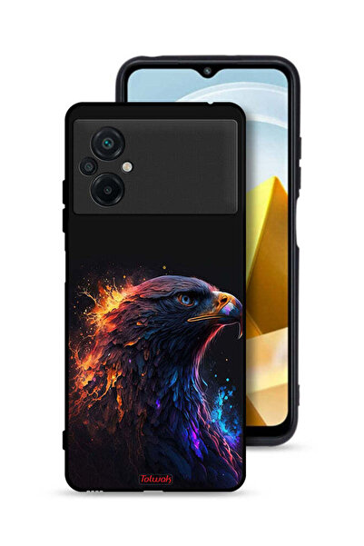 Tolwak Xiaomi Poco M5 4G Protective Case Cover Eagle Art