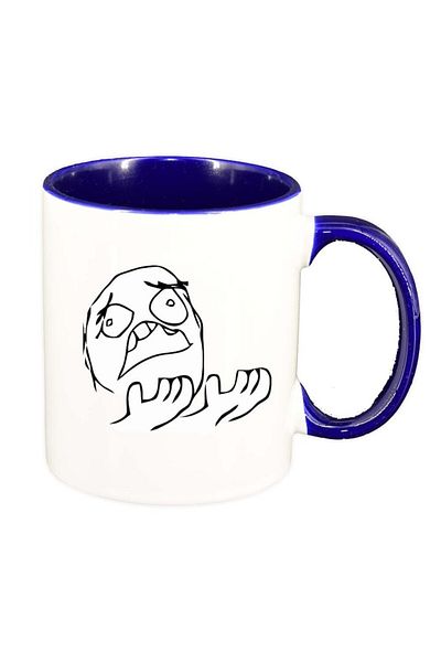 INOVATIX Personalized white mug, Meme Why, dark blue interior, D1021, INOVATIX®. 330ml